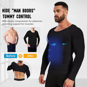 T-shirt de compression à manches longues pour homme, logo personnalisé, séchage rapide, respirant, vêtements de sport pour la compétition et la salle de sport - Product Image 5