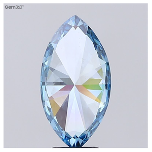 Bijoux Zisma Diamants cultivés en laboratoire certifiés IGI |   Bleu intense fantaisie, coupe marquise, CVD |   Diamants de laboratoire en vrac en gros - Product Image 3