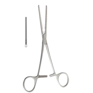 Pinzas de Coarctación COOLEY, Mandíbula Recta/Curva, 1-1/2 pulgadas (3.8 cm) de Diámetro, 6-3/4 pulgadas (17.1 cm) de Longitud Total, Cardiotorácicas, ZETOMEDPRO - Product Image 1