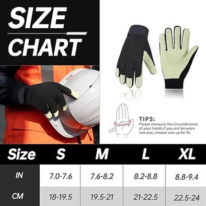 Gants d'hiver unisexes en cuir de chèvre imperméables, anti-UV, antidérapants, à doigts entiers, pour la sécurité industrielle et la conduite automobile - Product Image 2