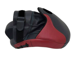 Casque de boxe professionnel PROFIT SPORTS en cuir noir et rouge, respirant, lavable, élastique, équipement de protection pour adultes unisexe avec fixation à crochet - Product Image 5