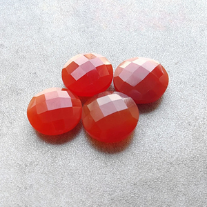 พลอยออนิกซ์สีแดงธรรมชาติทรงบริโอเลตต์แบบเชคเกอร์คัท รูปทรงกลม ขนาดปรับเทียบแล้ว สำหรับทำเครื่องประดับ มีทุกขนาด - Product Image 6