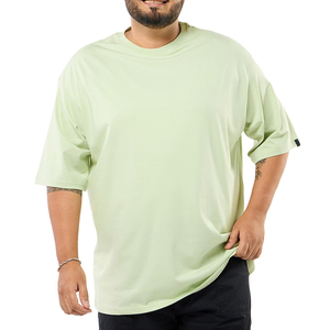 T-shirts de sport surdimensionnés personnalisés pour hommes – Coton épais respirant, design vierge, épaules tombantes, grandes tailles - Product Image 1