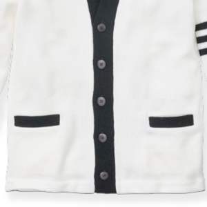 Custom Top Quality 12 Gauge Varsity <b>Cardigan</b> Acrylic Lettermen Sweater Solid Pattern Winter Knit Front Logo - Product Image 5