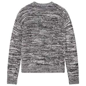 Suéter de punto de hilo mixto para hombre, cuello redondo, blanco y caqui, manga larga, jersey informal de invierno, tejido de textura suave - Product Image 2