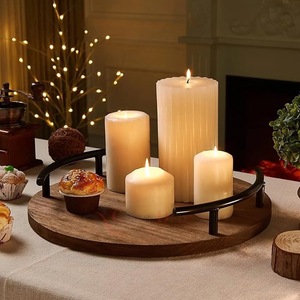 Multipurpose Acacia Wooden Platter for Serving Drinks Breakfast and Decorative Display - Product Image 2