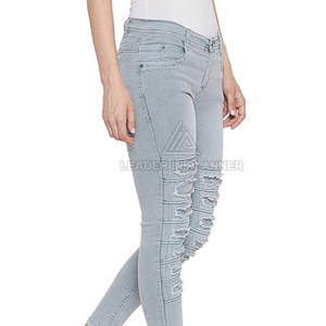 Nouveau style de pantalon en jean pour femme, usage extérieur, meilleure qualité, couleur unie, prix abordable - Product Image 5