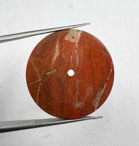 Esfera de Reloj A K Gems GMC-1061W de Jaspe Rojo, 28.5 mm, Pulida por un Lado, Grosor de 1 mm, Orificio Central de 2 mm - Product Image 3