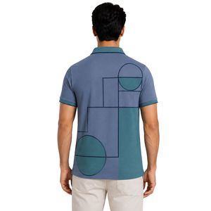 Camiseta Polo Personalizada para Hombre en Azul Acero y Verde Azulado, Manga Corta, Informal, para Golf, OEM, Marca Privada, Transpirable, Uniforme, Venta al Por Mayor - Product Image 2