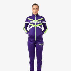 Survêtement de cheerleading en tissu extensible respirant avec impression par sublimation, tenue d'échauffement pour la danse, survêtement personnalisé pour équipe de filles - Product Image 2