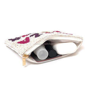 Monedero de Moda con Bordado de Corazón Dorado, Mini Bolso de Mano con Cremallera para Amantes de la Pizza, Bolso de Lentejuelas Personalizado Hecho a Mano, Anti-Robo - Product Image 2