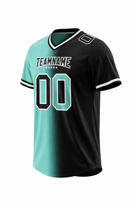 Uniforme de Fútbol Americano al por Mayor, Sublimado, Personalizado, de Dos Tonos, Cuello en V, Transpirable, de Poliéster de Secado Rápido - Product Image 2