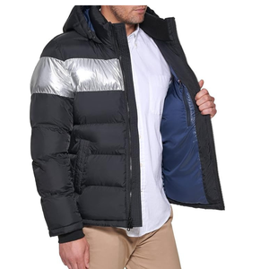 Factory Custom Matte Finish Hooded Puffer Jacket Men Plain Blank Heavyweight Winter <b>Coat</b> - Product Image 4