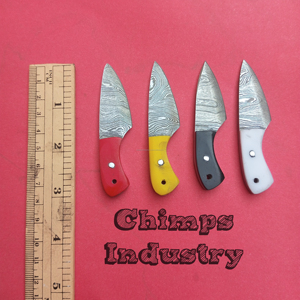 Cuchillo de Caza Mini de Hoja Fija de Acero de Damasco Multicolor con Mango de Madera Pakka, Grado Industrial, Personalizable, EDC, OEM, ¡Venta Caliente! - Product Image 6