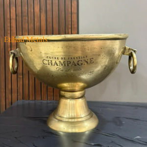 Seau à champagne de style ancien, refroidisseur à vin décoratif en métal - Product Image 4