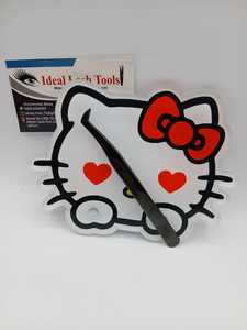 Palette de cils de luxe à design personnalisé, en forme de chat, en acrylique de qualité supérieure, organiseur de cils Pure View, plateau à cils avec poignée en velours - Product Image 2