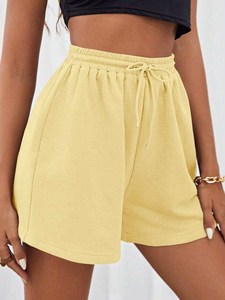 Shorts pour femmes personnalisés, 100% coton, tricotés, taille élastique, coupe décontractée, imperméables, séchage rapide, respirants, écologiques - Product Image 2