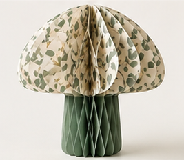 Ornement en papier imperméable en forme de champignon pour bébé, fabriqué à la machine, découpé au laser, électroplaqué, de haute qualité, décoration suspendue moderne, cadeau artisanal - Product Image 3