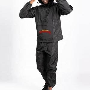 Top Quality Men's Windproof Breathable Nylon Windbreaker Tracksuit Full <b>Zip</b> Plus Size Custom Logo Set - Product Image 6