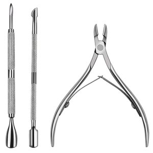 Ensemble d'outils professionnels en acier inoxydable pour le soin des cuticules avec logo personnalisé, pince à cuticules, repousse-cuticules, accessoires de manucure et pédicure, vente en gros, beauté - Product Image 1