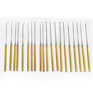 Juego de microdisectores Rhoton ampliado de 20 piezas, instrumentos de neurocirugía de acero inoxidable, kit quirúrgico manual con certificación CE - Product Image 6