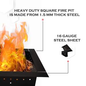 Anillo de acero para fogatas al aire libre con rejilla para barbacoa diseñada para uso duradero y control de calor eficiente para asar en el patio trasero - Product Image 2