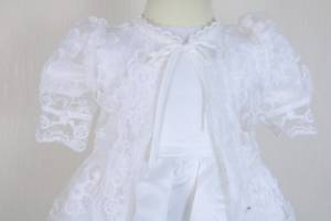 Ensemble Robe de Baptême en Dentelle Blanche pour Bébé Fille, Tenue de Baptême pour Nourrisson, Robe Intérieure en Dentelle, 100% Coton, Écologique, Respirant - Product Image 2