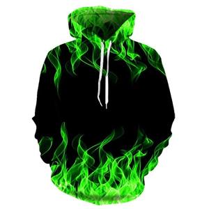 Sudadera con capucha de llamas multicolores para hombre, sudaderas con estampado 3D, Sudadera con capucha de gran tamaño para hombre, ropa de otoño a la moda-2023 - Product Image 4