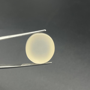 Cabochon de pierre de lune blanc laiteux, forme ronde, 18,40 carats, pierre précieuse pour la fabrication de bijoux - Product Image 3
