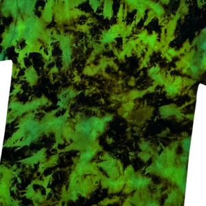 Camiseta de Punto Tie-Dye para Hombre, Manga Corta, Cuello Redondo, Corte Regular, Informal, con Estampado de Camuflaje Verde y Negro - Product Image 5