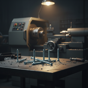 Tornillos para Madera PDC de Doble Rosca Métrica/Pulgada, Diámetro M6-M12, Cabeza Ranurada, Rosca Parcial, Clase 4.8 6.8, Acero al Carbono Zincado DIN - Product Image 1