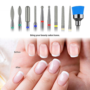 Top Trending Nail Cuticle Cleaning Tools Set Stainless Steel Manicure Nail Drill Bits Polish Handle Electric Nail Drill Bit Sets - Product Image 5