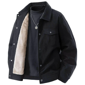 <b>Canvas</b> <b>Jacket</b> Vintage Utility Zip Coated Collar Durable Cotton Waterproof Reversible Cotton <b>Canvas</b> <b>Jacket</b> - Product Image 1