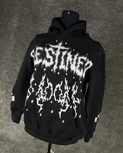 เสื้อฮู้ดดี้ทรงบ็อกซี่แบบซิปสำหรับผู้ชาย ผ้าฝ้ายเฟรนช์เทอร์รี่หนาพิเศษ 500 GSM แต่งลายปักแบบแอพพลิเคชั่น สไตล์วินเทจ ดีไซน์ทำเก่า - Product Image 1