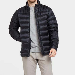 2026 Custom Men's Nylon Puffer Jacket <b>Waterproof</b> Winter Hooded <b>Coat</b> with down Feel <b>Warm</b> Formal Style Men's Puffer Jacket - Product Image 1