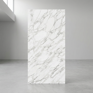 Carreau de porcelaine poli Carrara Supremo 1600x3200x12mm dalle brillante en marbre blanc pour piscine extérieure salle à manger sous-sol jardin - Product Image 4