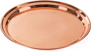 Serving tray <b>copper</b> tray hammered <b>copper</b> tray round <b>copper</b> tray <b>copper</b> platter metal serving tray <b>copper</b> food tray <b>copper</b> drink - Product Image 5