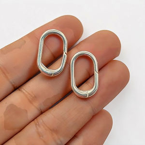 Mosquetón Redondo de Latón Chapado en Oro de 18K con Resorte, Conector de Gancho a Presión para Fornituras de Pendientes y Fabricación de Joyas - Product Image 2