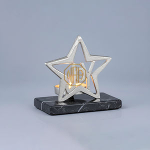 Décoration de Noël en aluminium avec slogan 'Hope', sculpture étoile sur base en marbre, artisanat métallique fait main personnalisé, exportateur d'usine - Product Image 5