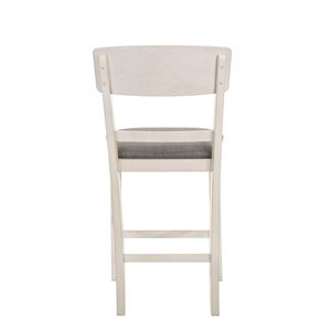 Sgabelli da Bar/Seggioloni da Pranzo Imbottiti Transizionali Altezza Bancone, 2 Pezzi, Finitura Grigio Gesso, Mobili in Legno - Product Image 2