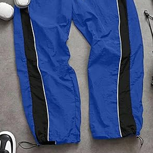 กางเกงวอร์มไนลอนระบายอากาศสำหรับผู้ชาย ทรงหลวม เอวยางยืด มีเชือกผูก ขาตรง กางเกงกีฬาจ็อกเกอร์ - Product Image 6