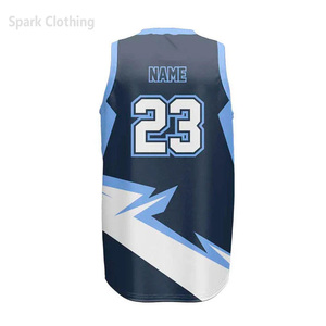 Camiseta de Baloncesto Personalizada Spark Clothing, Camiseta sin Mangas con Cuello en V para Hombre, Impresión Sublimada, Secado Rápido, Poliéster - Product Image 2