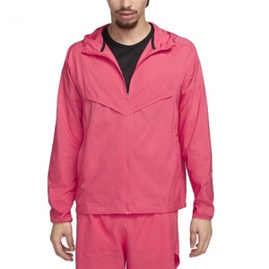 เสื้อแจ็คเก็ตกันลมผู้ชายแบบสั่งทำพิเศษ แจ็คเก็ตมีฮู้ดซิปเต็มตัว ปักลายตามสั่ง เหมาะสำหรับสวมใส่กลางแจ้ง - Product Image 1