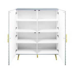 Armoire d'appoint pour salon Gaines Gray à finition brillante - Product Image 4