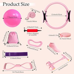 Accessoires de yoga et de Pilates unisexes, chaussettes de yoga, bande de résistance, cercle magique, ballon de yoga, anneau de Pilates, kit de Pilates pour la gym - Product Image 3