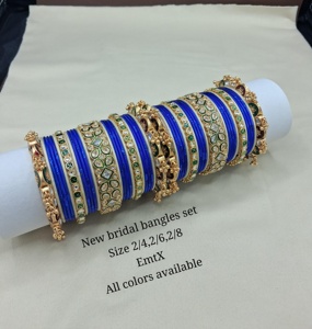 PADMAWATI BANGLES PRIVATE LIMITED High Quality Luxury <b>Tungsten</b> Gold Plated Multi Color Ethnic Indian Traditional Women's Bangles - Product Image 2