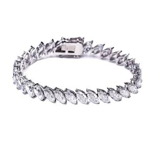RAMDUT IMPEX Sterling Silver Moissanite Tennis Bracelet Marquise Cut Sparkling GRA Certified Elegant Fine Jewelry <b>Gift</b> for Wife - Product Image 1