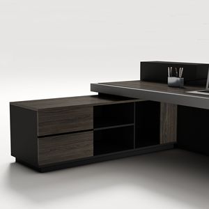 Escritorio Ejecutivo en Forma de L de 86 Pulgadas con Cajones Iluminados, Estación de Trabajo Grande para Oficina, Hogar y Negocios - Product Image 6