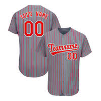 Maillots de baseball personnalisés pour jeunes avec logo et nom sur mesure, rayures personnalisées, sublimation, vente en gros, vêtements de baseball et softball