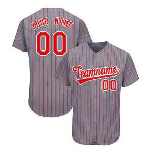 Maillots de baseball personnalisés pour jeunes avec logo et nom sur mesure, rayures personnalisées, sublimation, vente en gros, vêtements de baseball et softball - Product Image 1